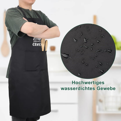 Lustige Grillschürze für Männer wasserdicht verstellbar mit Taschen