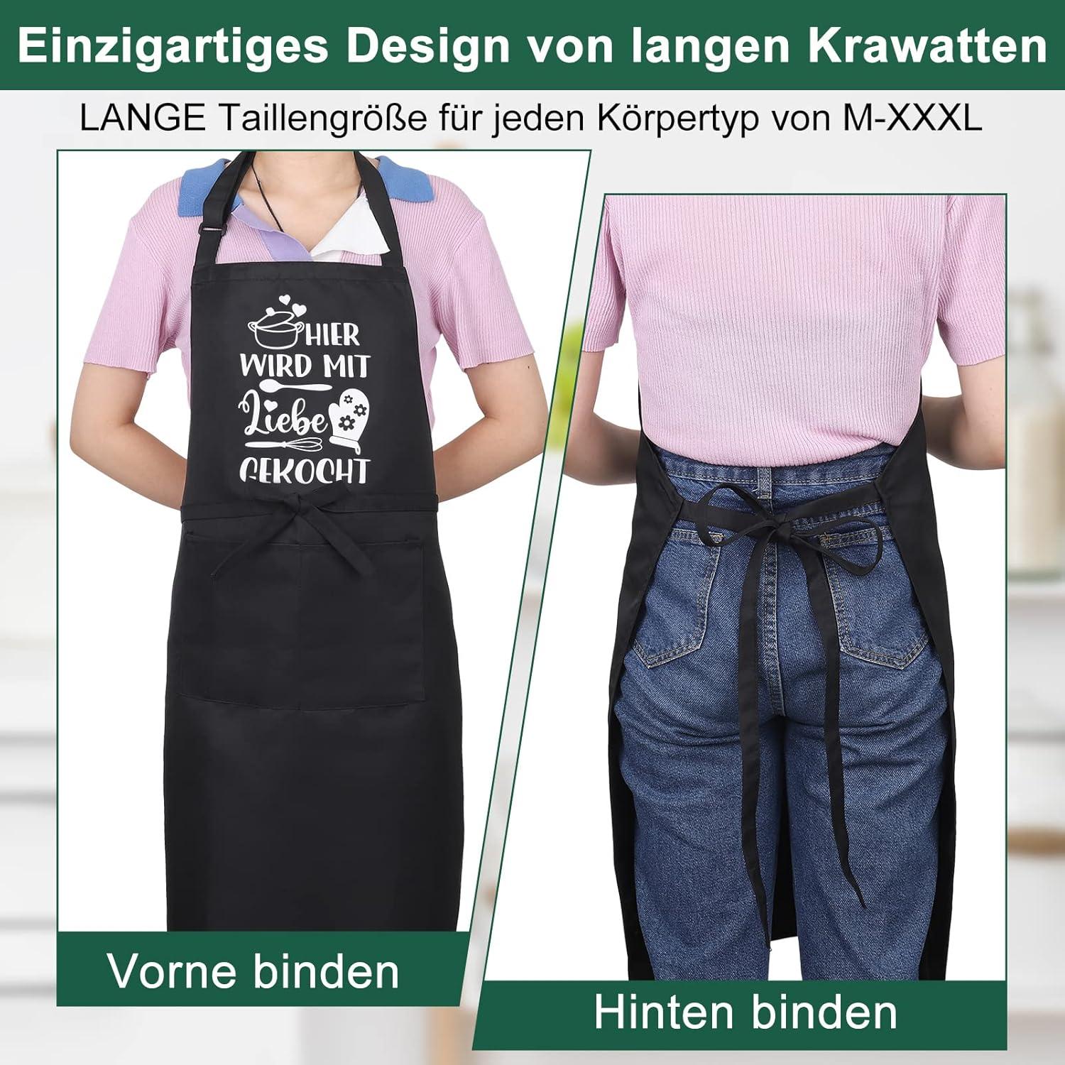 Lustige Grillschürze für Männer wasserdicht, verstellbar, mit Taschen