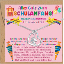 Einhorn Kette Mädchen Geschenke zur Einschulung mit Karte und