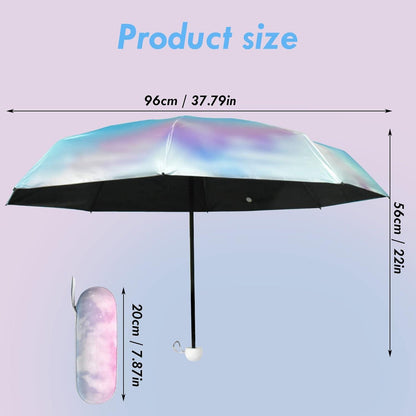 Vesaneae Kompakter Regenschirm UV-Schutz Wasserdicht 8 Rippen