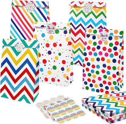 20 Stk. 5-Stil Geschenktüten mit 36 Aufklebern, Kindergeburtstag