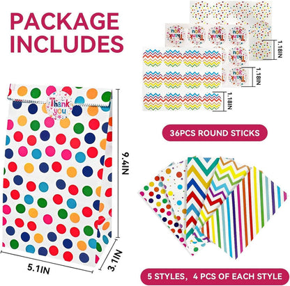 Papiertüten Geschenktüten 20 Stück Kraftpapier 36 Aufkleber