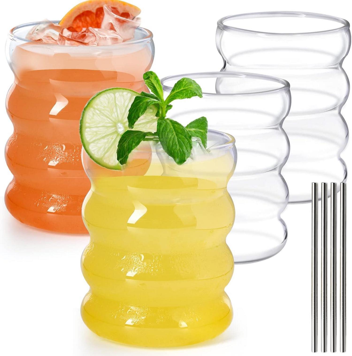 Kreative Ripple Trinkgläser Set 10oz Cocktail Glasware Welle Form