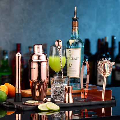 Velaze Cocktail Shaker Set 10tlg Edelstahl Mixer Barkeeper Ständer