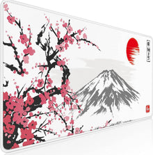 Großes Gaming Mauspad Sakura Weiß 900x400mm Anti-Rutsch & Wasserdicht