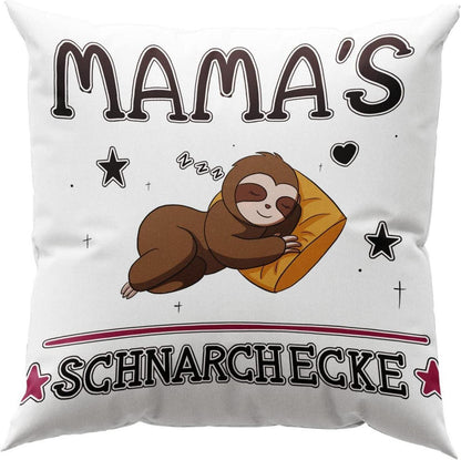 Zierkissenbezug Mama Geschenk 45x45 cm Weiß mit Taschen