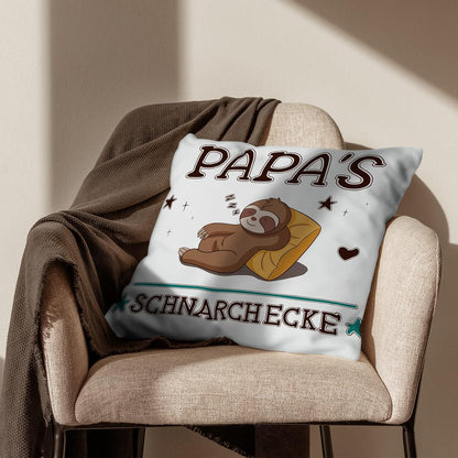 Weiß Kissenbezug Papa 45x45cm Geschenk Vatertag Weihnachten Faultier