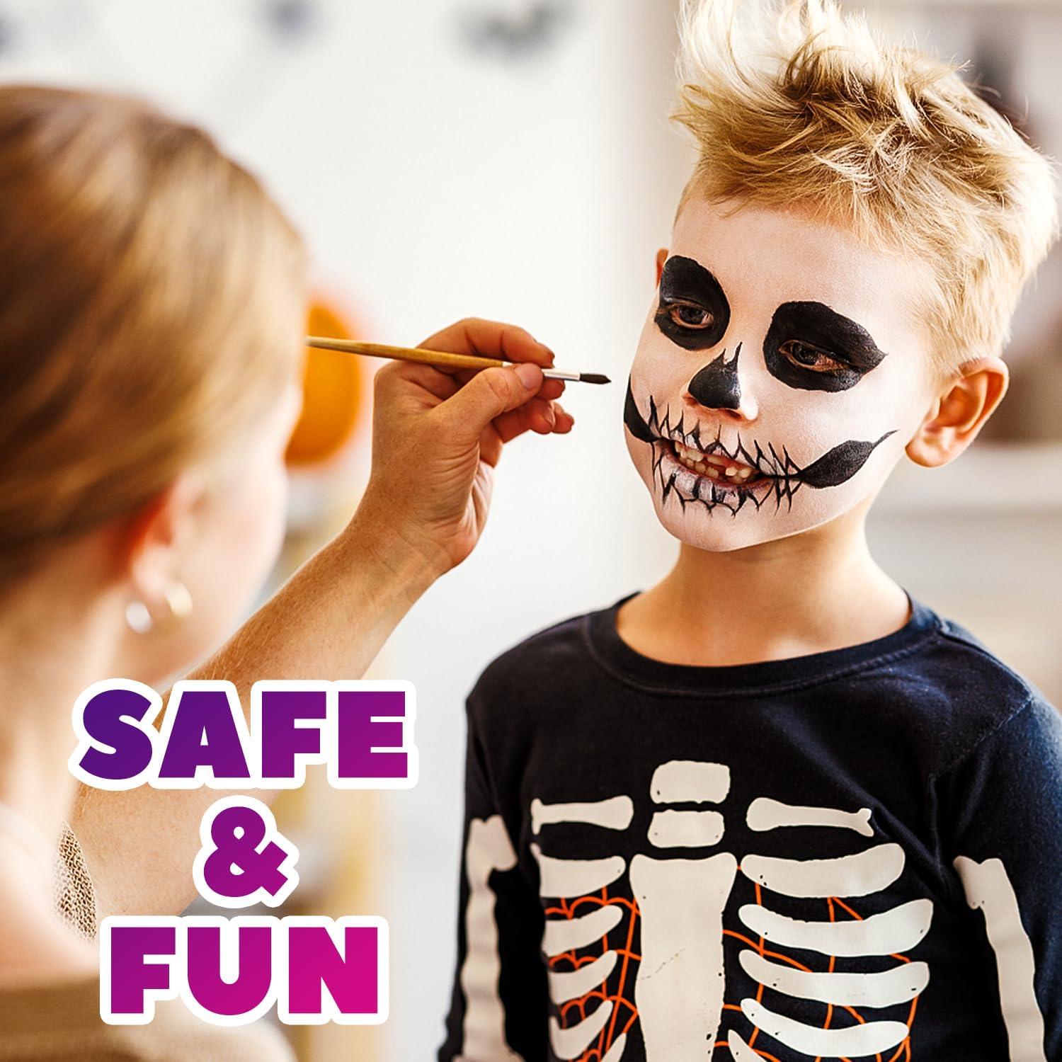 Kinderschminke Set 7 Farben Wasserbasis Körperfarben Paty Halloween Rot