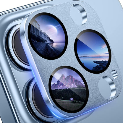 iPhone 13 Pro Max Kameraschutz, Kratzfestes Glas Cover, Sierrablau