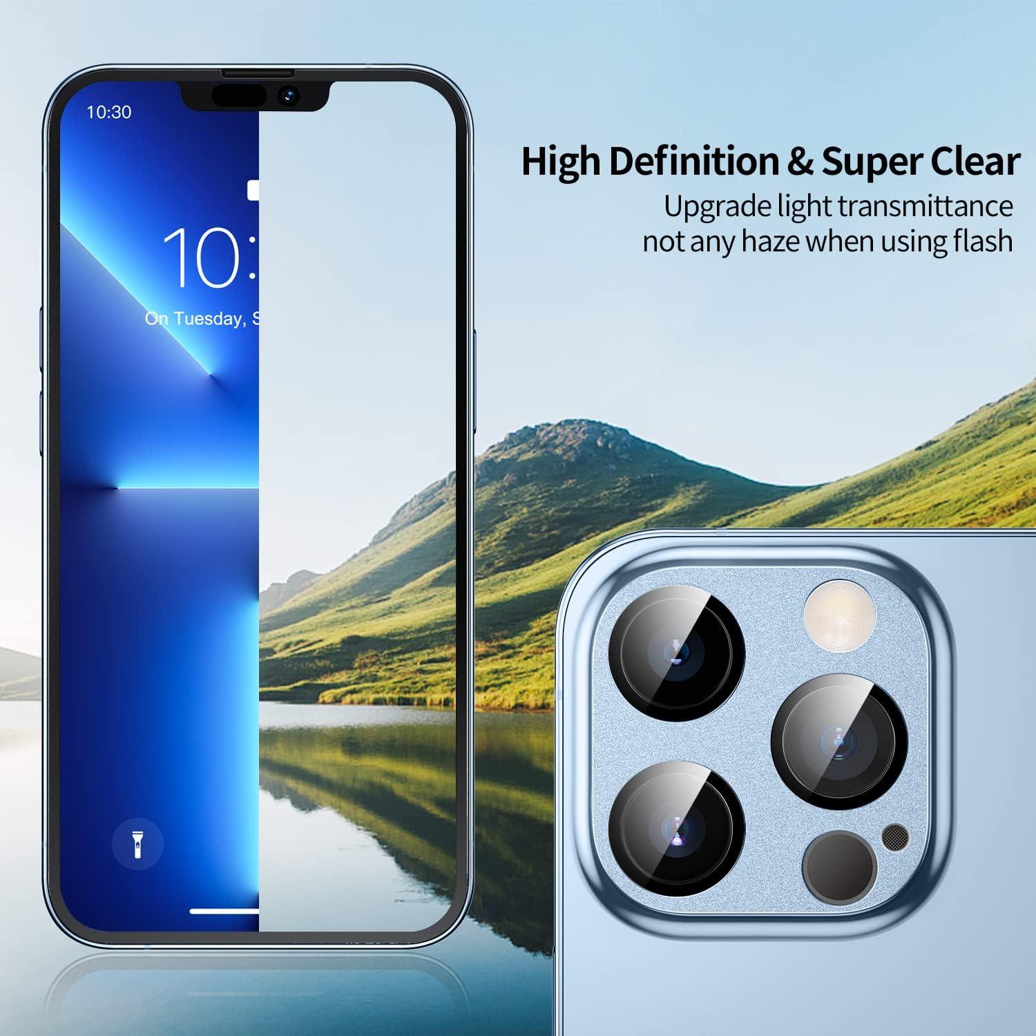 Kameraglas für iPhone 13 Pro/13 Pro Max, Mattes HD Glas