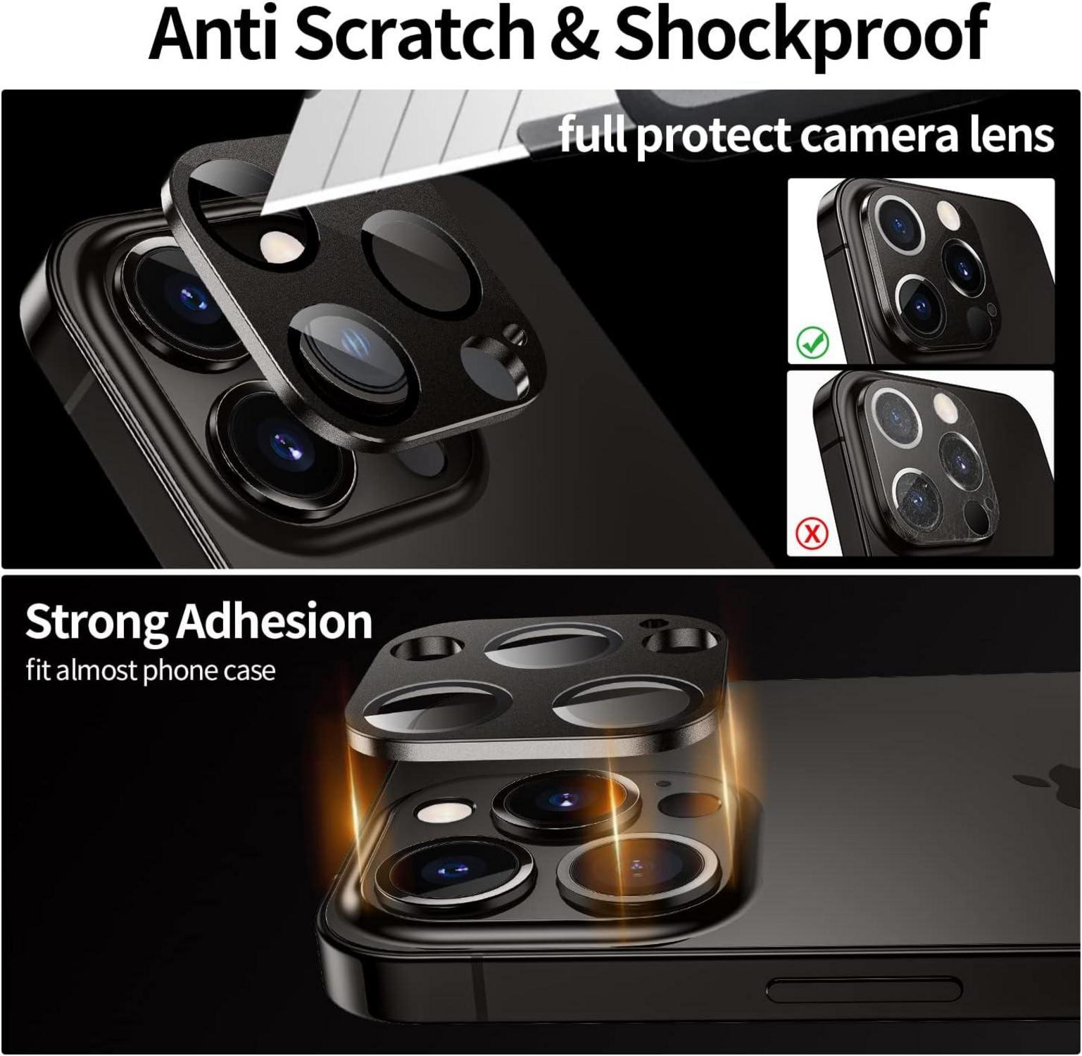 iPhone 13 Pro/Pro Max Kamera Schutzglas, 9H Mattes Metall-Design