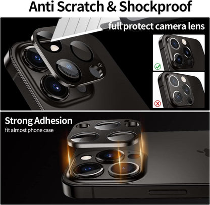 iPhone 13 Pro/Pro Max Kamera Schutzglas, 9H Mattes Metall-Design