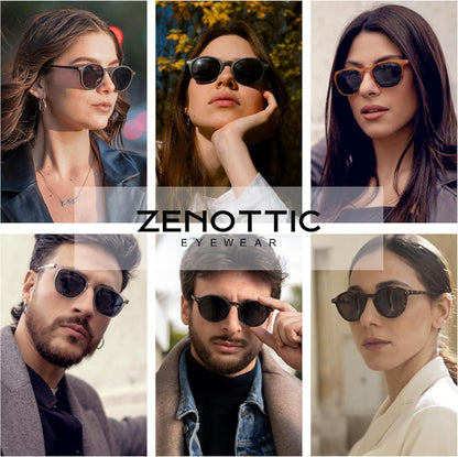 Polarisierte Sonnenbrille Vintage Retro Rund Quadratisch UV400 Set