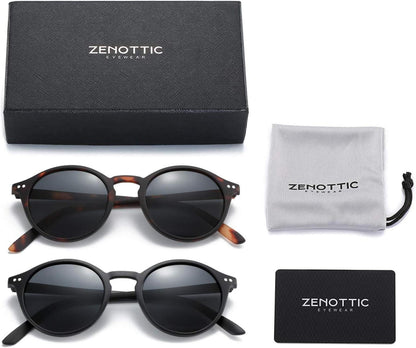 4er Pack Polarisierte Sonnenbrillen Vintage Retro Rund Eckig UV400 Schutz