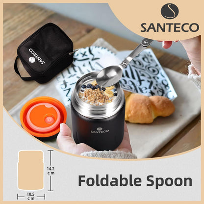 Isolierbehälter Edelstahl 500ml | Warmhaltebox mit Löffel