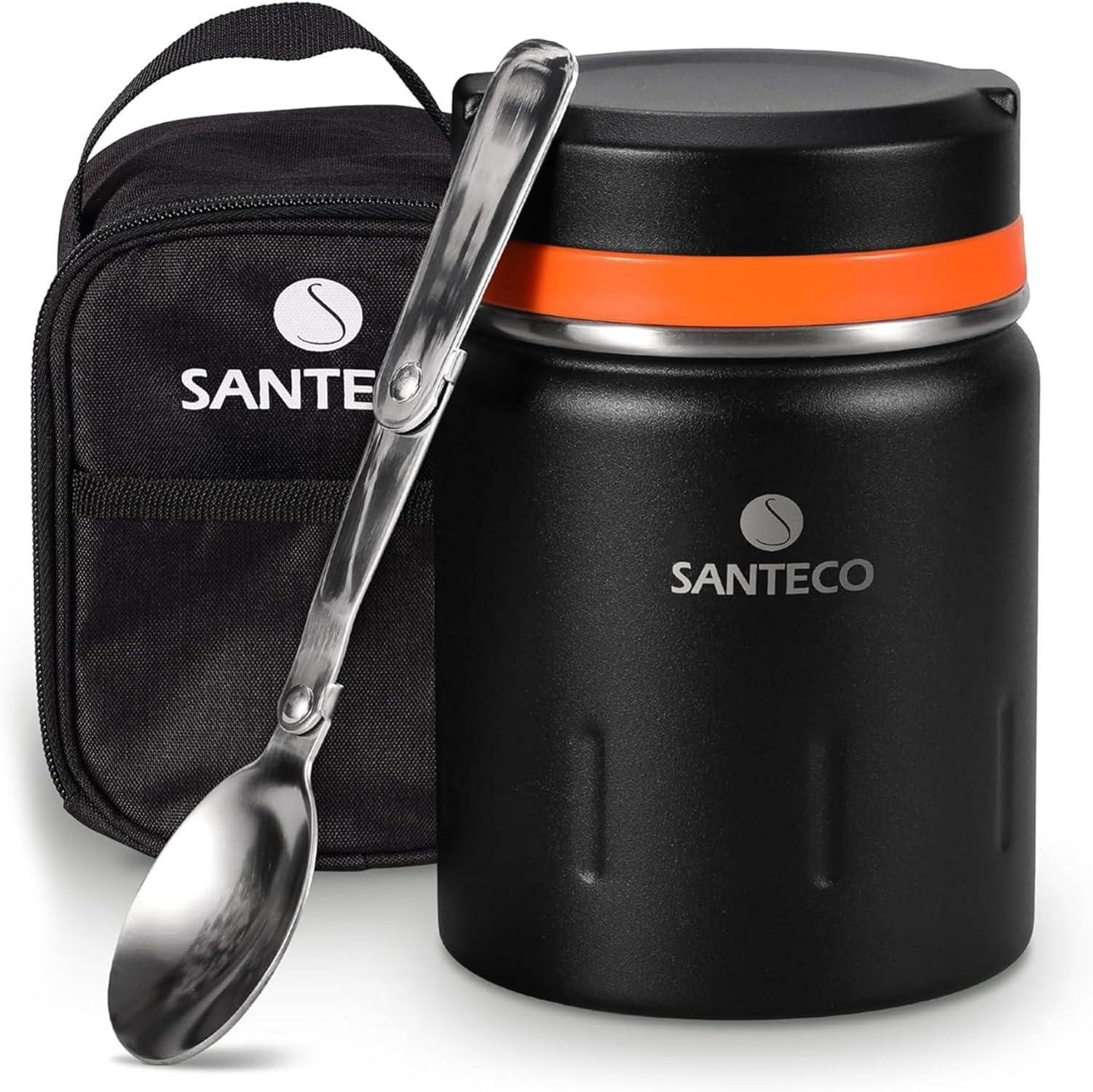 Thermobehälter Essen 500ml Edelstahl Warmhaltebehälter mit Löffel und