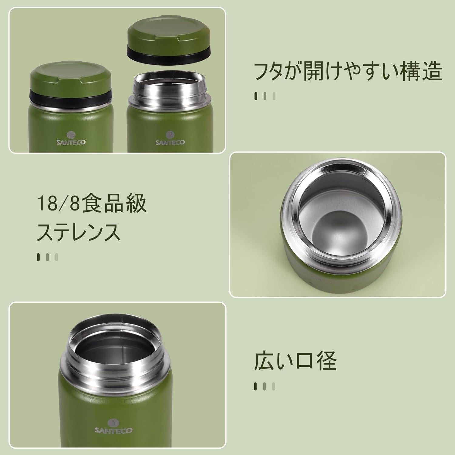 Isolierter Thermobehälter 500ml Edelstahl Warmhaltebehälter mit Löffel