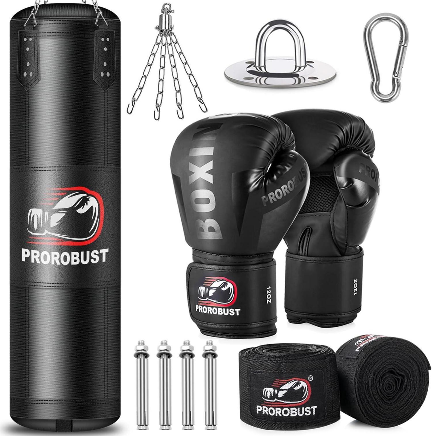 Boxsack 120cm Oxford Tuch Heavy Duty mit 12oz Handschuhen