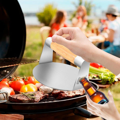 Smash Burgerpresse 14cm Edelstahl Burger Smasher für Grill