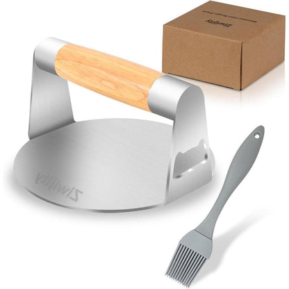 Smash Burgerpresse 14cm Edelstahl Burger Smasher für Grill