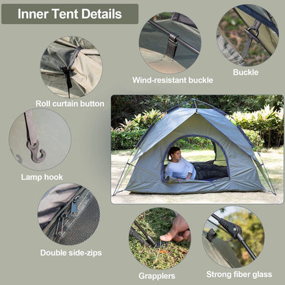 Automatisches Camping Zelt 2-3 Personen Pop Up Wasserdicht