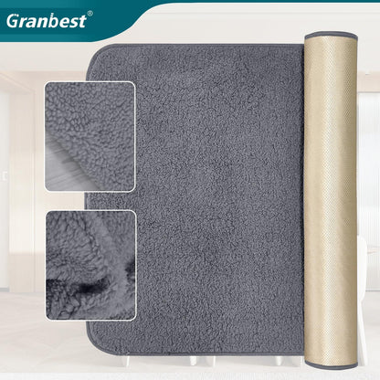 Granbest Weicher Sofa-Sitzkissenbezug 3-Sitzer Rutschfest Grau