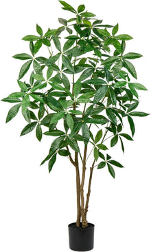 Kunstpflanze Glückskastanie 152cm Topf Deko Pflanze AQUA Grün