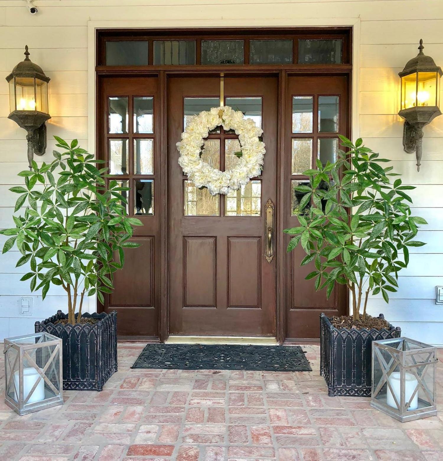 152CM Kunstpflanzen Glückskastanie Topf Pachira Aquatica Deko Büro Wohnzimmer