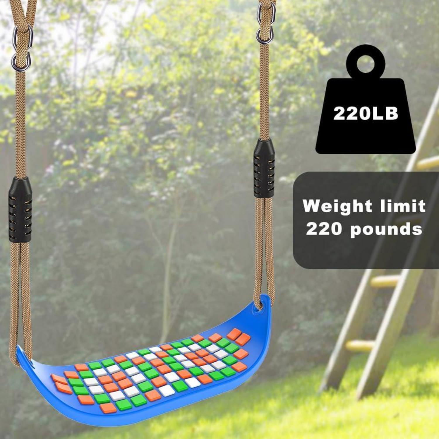Blauer Schaukelsitz für Kinder und Erwachsene - Indoor Outdoor mit verstellbarem