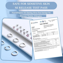 Kleine Ohrringe Set Damen Mädchen 925 Silber hypoallergen