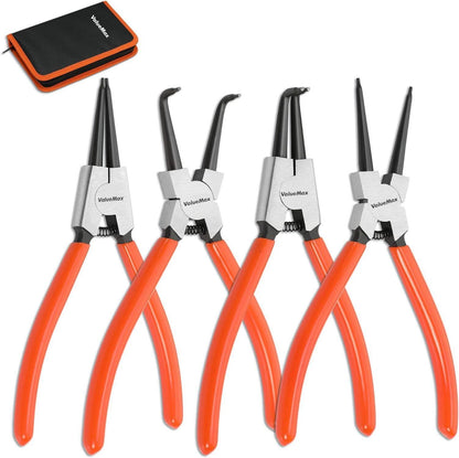 Sprengringzangensatz 4tlg. Sicherungsringzange Set 180mm Tasche