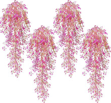 Künstliche Hängeblumen 4er Set 80cm Rosa Plastikblumen