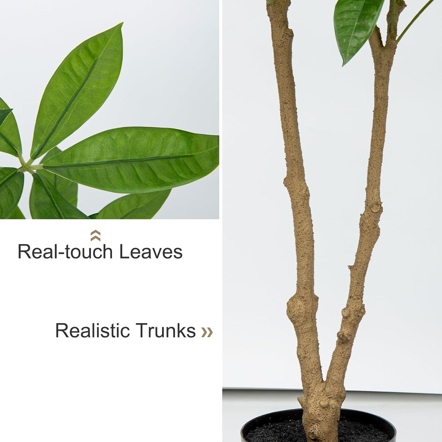 Kunstpflanze Glückskastanie 120cm Topf Deko Büro Wohnzimmer