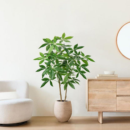 Kunstpflanze Glückskastanie 120cm Topf Pachira Aquatica Dekopflanze