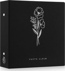 Fotoalbum 11x15 Leinen Einsteckalbum 600 Taschen Schwarz