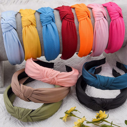 12er Damen Knoten Stirnband Haarband für Damen und Mädchen in 12 Farben