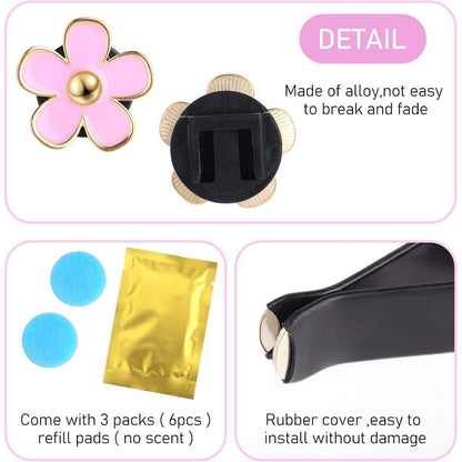 8er Pack Gänseblümchen Auto Lufterfrischer Clip Set