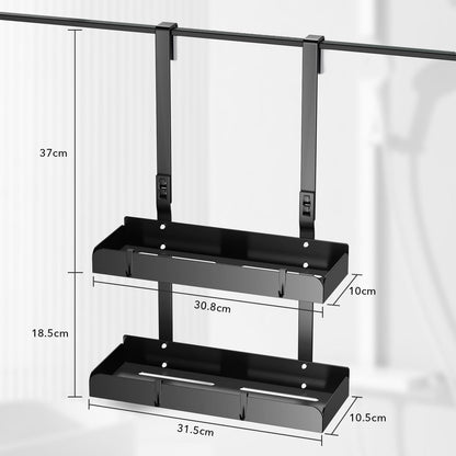 Duschregal ohne Bohren Duschkorb Organizer Hängend Edelstahl 55x31x10 cm