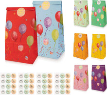 Bunte Geschenktüten Papier Mitgebsel Kindergeburtstag 24 Stück