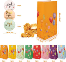 Bunte Papier Geschenktüten 24 Stück 22x12x7cm