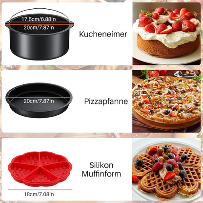 FUNYKICH Airfryer XXL Zubehör Set für 4.5-6.8L Fritteusen