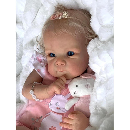 Reborn Baby Mädchen 18 Zoll – Weiche Reborn Puppe mit Zubehör
