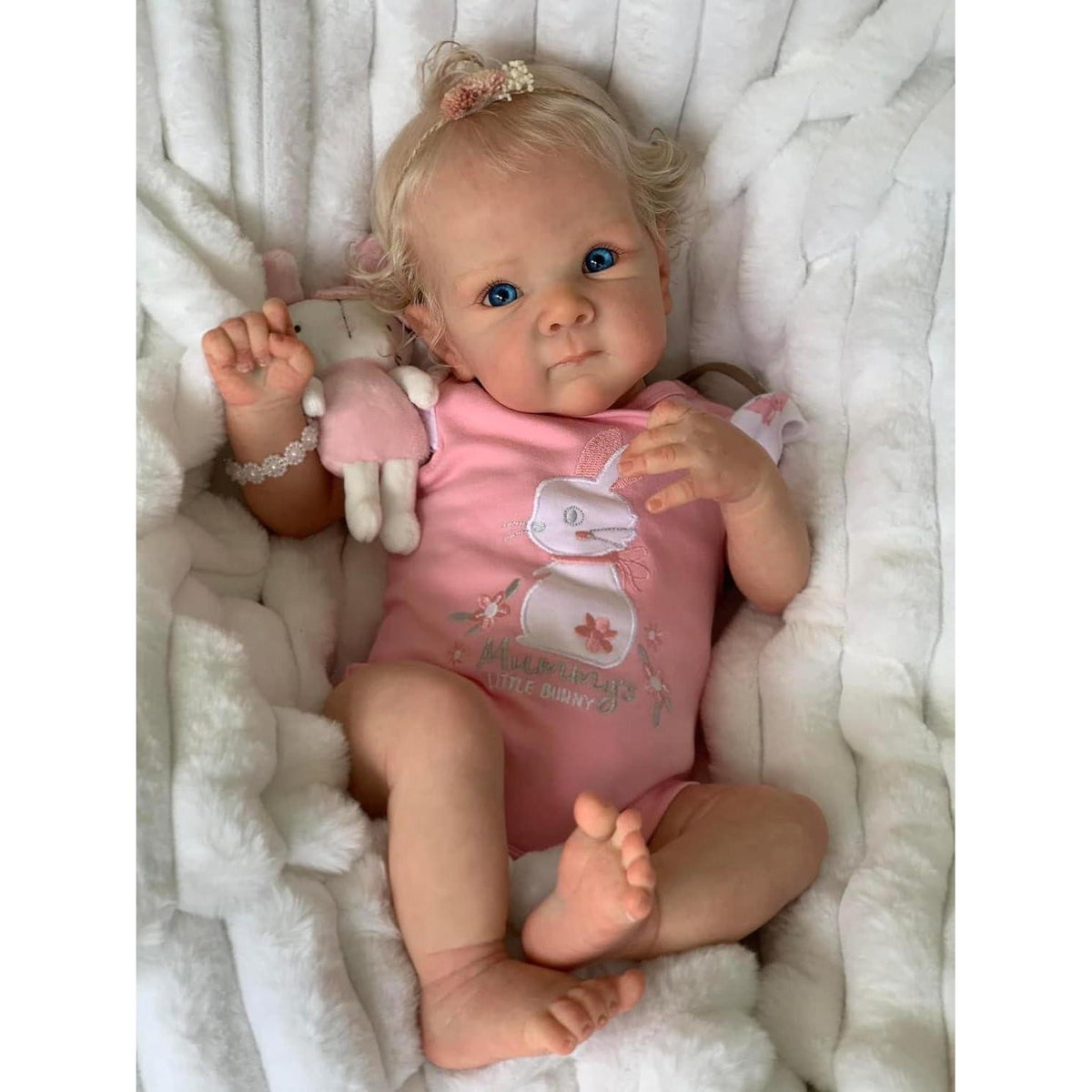 Reborn Baby Mädchen 18 Zoll – Weiche Reborn Puppe mit Zubehör