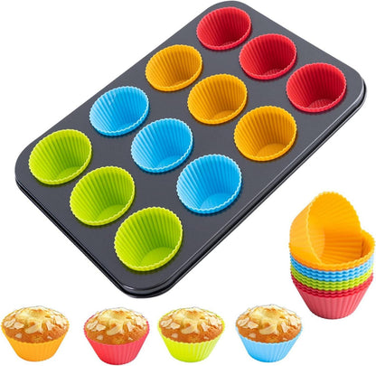 Muffinform 2er-Pack Karbonstahl Silikon Muffins Backform