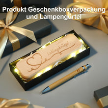 Sinseike Holzkugelschreiber mit Gravur in Geschenkbox