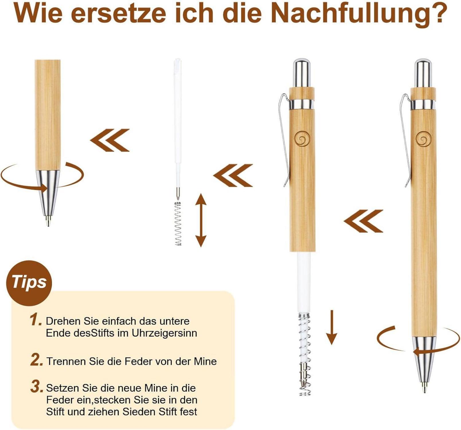 Sinseike Kugelschreiber Holzbox Gravur Inspirierend Geschenk Personalisierbar