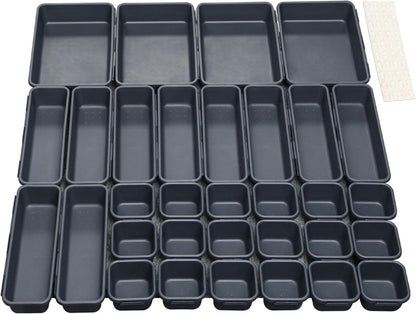 Schubladen Organizer mit 32 Trennsystemen und Silikon-Anti-Rutsch-Pads