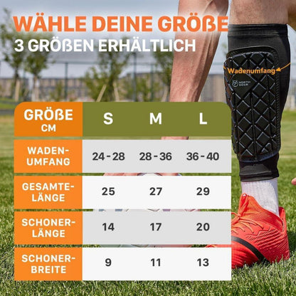 Schienbeinschoner Fußball und Universal-Shin Guards für Kinder und Erwachsene Schwarz