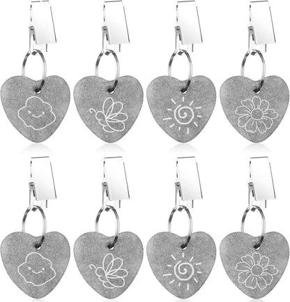 Tischdeckenbeschwerer Set 8-tlg. für Draußen, Marmor Design