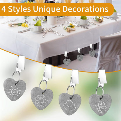 Tischdeckenbeschwerer Outdoor 8er Set Marmor Designs 240g